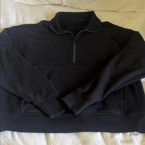 Vuori Black Sedona Quarter-Zip Pullover xs